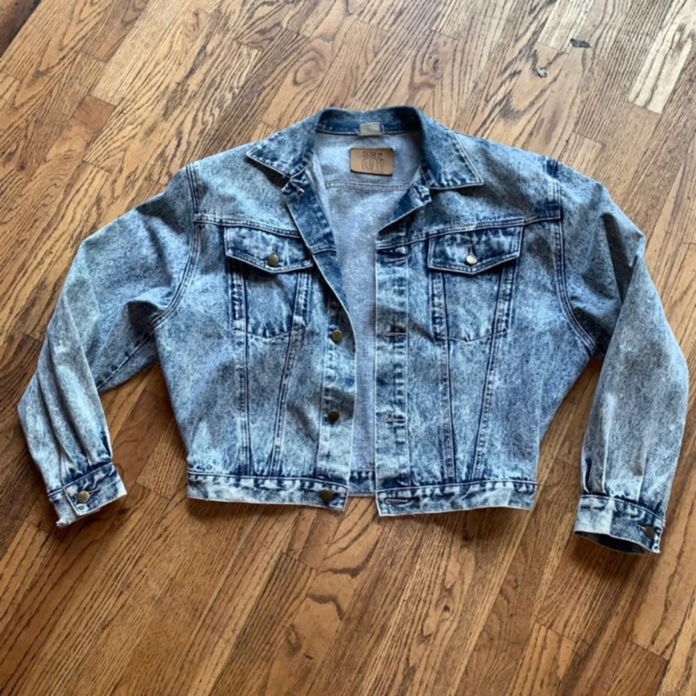 vintage umen acid wash jean jacket